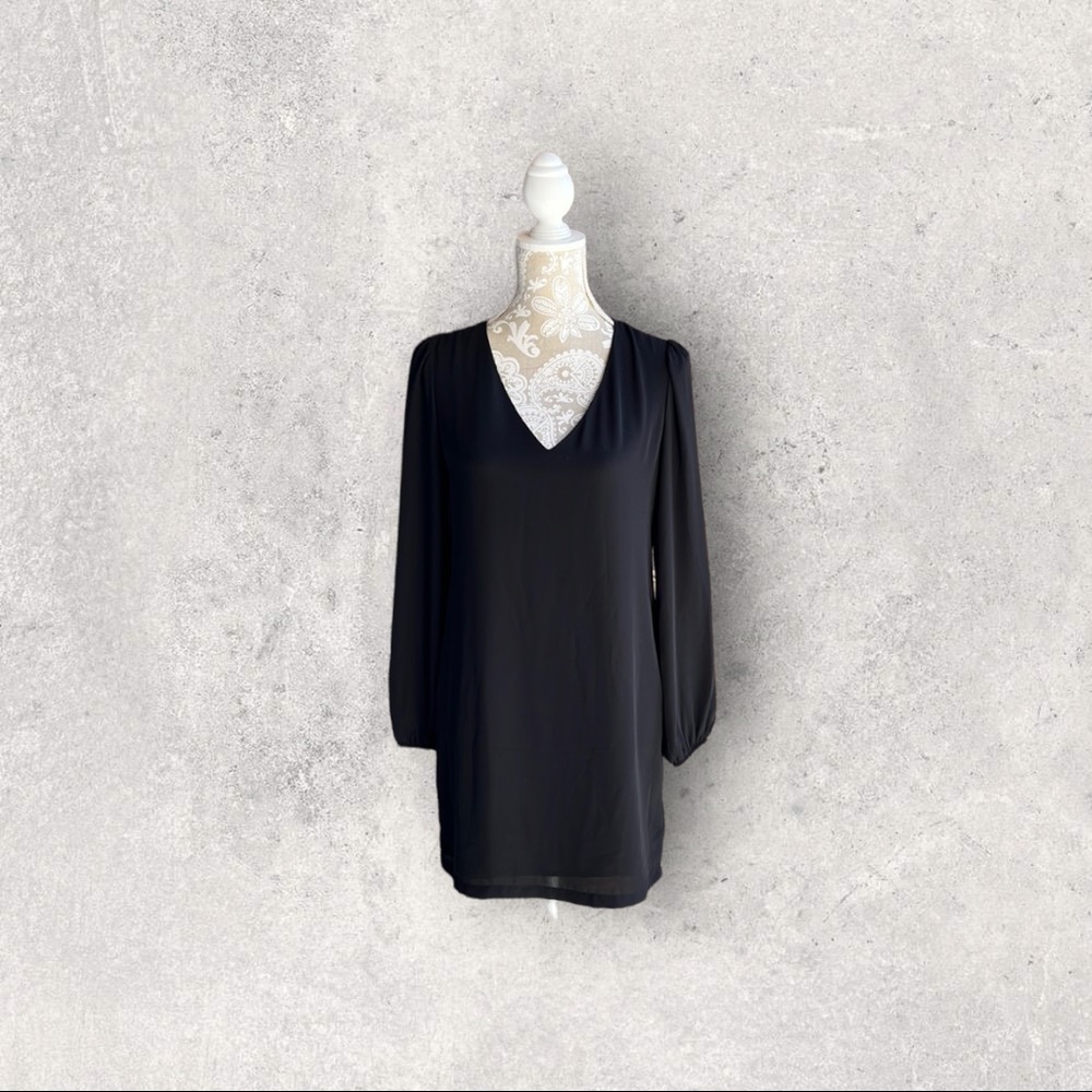 Eight Sixty Black Dress Deep Backless V